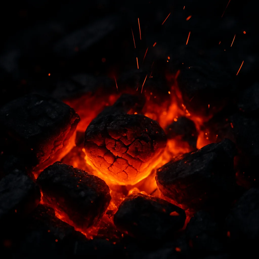 Live coals