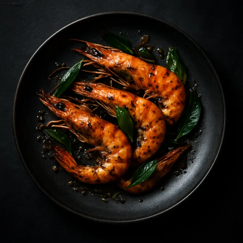 Garlic Pepper Prawns